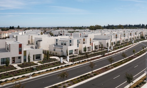 white buildings